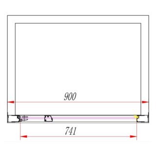 Eastbrook Corniche Recessed Hinged Shower Door - 8mm Glass - Chrome - Image 5