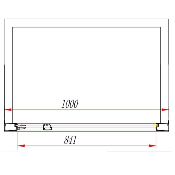 Eastbrook Corniche Hinged Shower Door With Side Panel - 8mm Glass - Chrome - Image 6