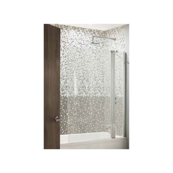 Eastbrook Hinged Bath Screen - 6mm Glass - 1400mm x 750mm - Chrome