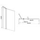 Eastbrook Hinged Bath Screen - 6mm Glass - 1400mm x 750mm - Chrome - Image 2