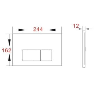 Eastbrook V Series Square Push Button Flush Plate - Image 2