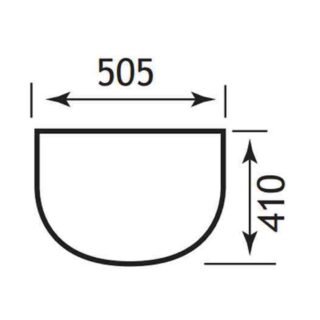 Eastbrook Loire Semi Recessed Basin - 505mm Wide - 1 TH - White - Image 2