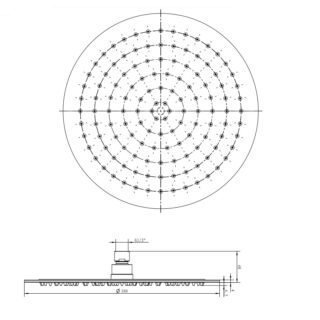 Eastbrook 12 Inch Round Shower Head - 300mm x 300mm - Chrome - Image 2