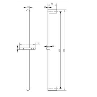 Eastbrook Curve Mini Slide Rail Kit - Chrome - Image 2