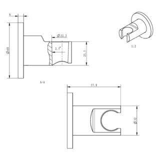Eastbrook Round Shower Handset Holder - Chrome - Image 2