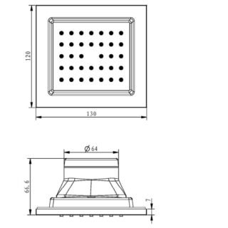 Eastbrook 5" Concealed Square Body Jet - Chrome - Image 2
