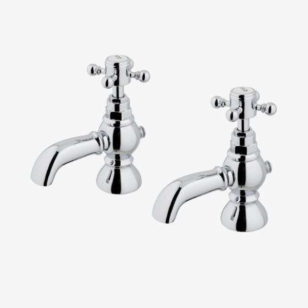 Eastbrook Portobello Bath Pillar Taps - Chrome