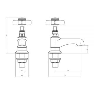 Eastbrook Haymarket Luxury Basin Pillar Taps - Image 2