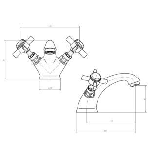 Eastbrook Haymarket Mono Basin Mixer Tap With Click Waste - Image 2