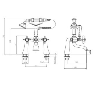 Eastbrook Haymarket Luxury Bath Shower Mixer Tap With Kit - Image 2