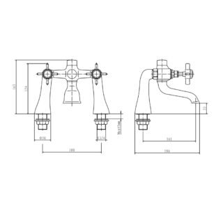 Eastbrook Haymarket Bath Filler Tap - Image 2