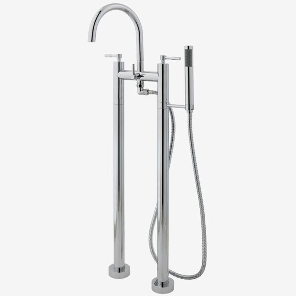 Eastbrook Leith Freestanding Bath Shower Mixer Tap With Kit - Chrome