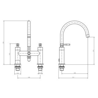 Eastbrook Leith Bath Shower Mixer Tap With Kit - Chrome - Image 2