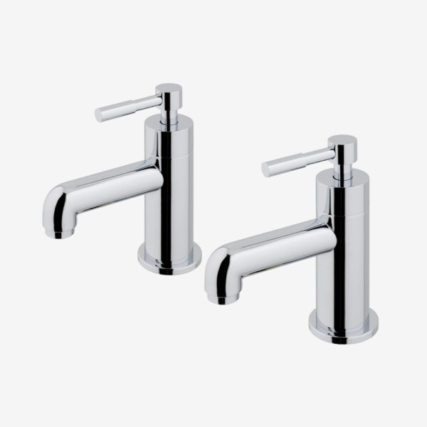 Eastbrook Leith Bath Pillar Taps - Chrome