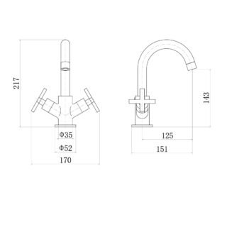 Eastbrook Prado Star Mono Basin Mixer Tap With Swivel Spout And Waste - Chrome - Image 2