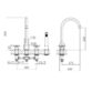 Eastbrook Prado Star 4 Hole Deck Mounted Bath Shower Mixer Tap - Chrome - Image 2