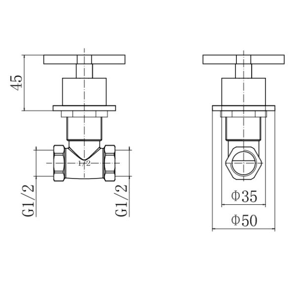 Eastbrook Prado Star Side Valves Pair - Chrome - Image 2