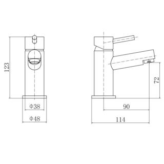 Eastbrook Prado 500 Mono Basin Mixer Tap With Waste - Chrome - Image 2