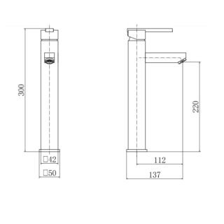 Eastbrook Prado 600 Mono Tall Basin Mixer Tap - Image 2