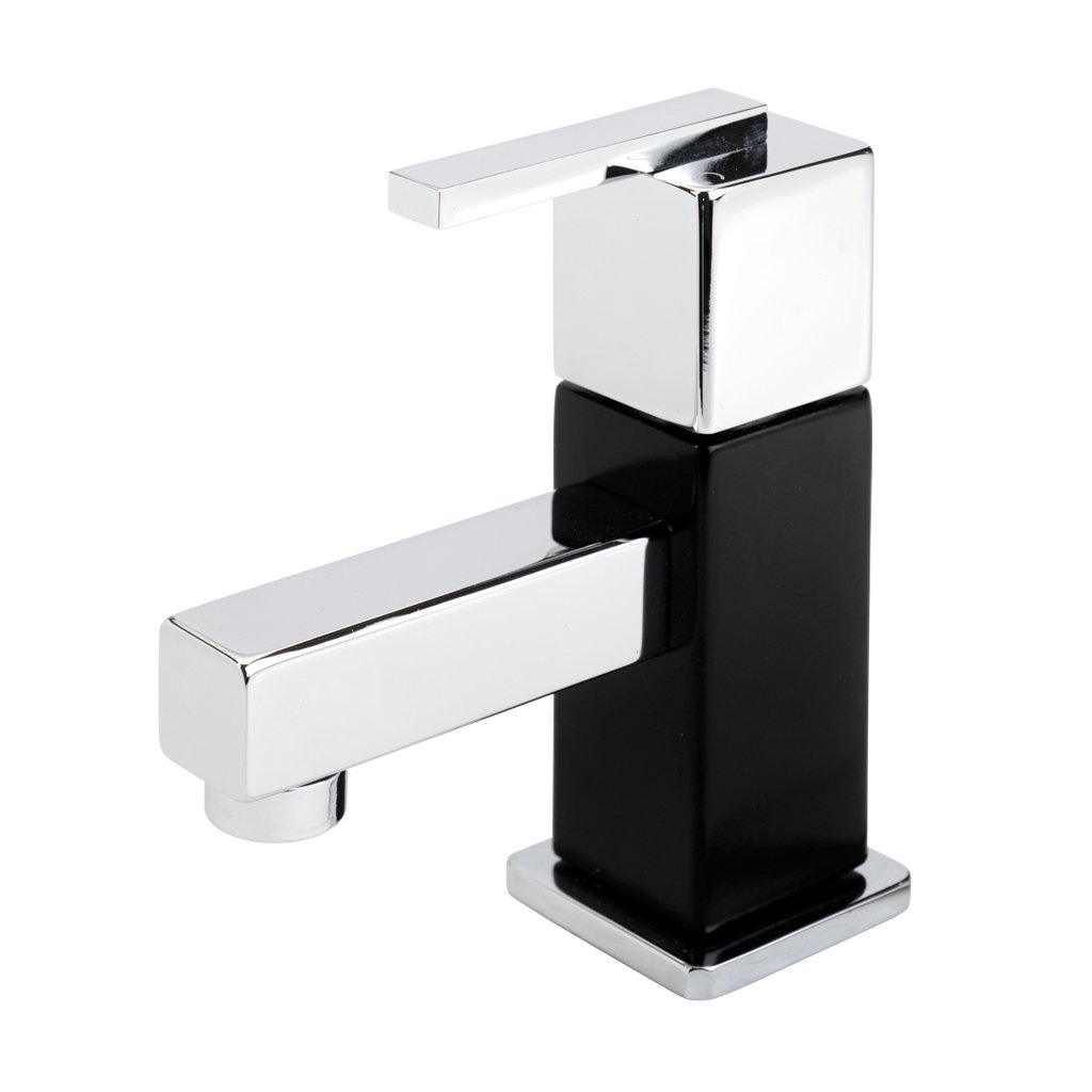 Eastbrook Prado 600 1/4 Turn Bath Pillar Taps - Chrome/Black