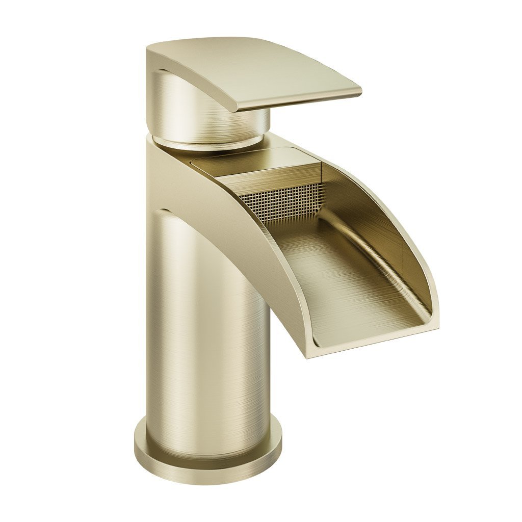 Eastbrook Aston Mono Basin Mixer Tap With Waste - Brushed Brass