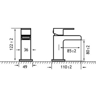 Eastbrook Abberton Mini Mono Basin Mixer Tap With Waste - Image 3