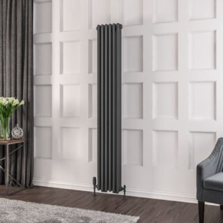 Eastbrook Rivassa 3 Column Radiator - Matt Anthracite - Image 7