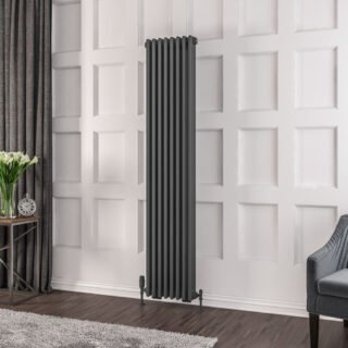 Eastbrook Rivassa 3 Column Radiator - Matt Anthracite - Image 8