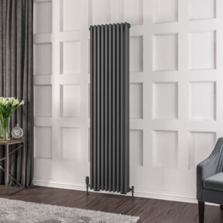 Eastbrook Rivassa 3 Column Radiator - Matt Anthracite - Image 9
