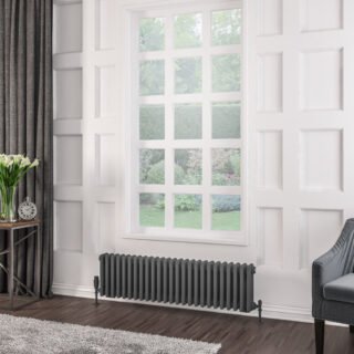 Eastbrook Rivassa 3 Column Radiator - Matt Anthracite - Image 2