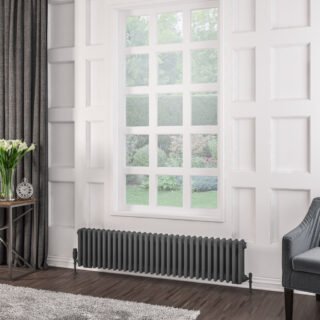 Eastbrook Rivassa 3 Column Radiator - Matt Anthracite - Image 3