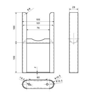 Eastbrook Rivassa 3 Column Radiator Feet - Image 2