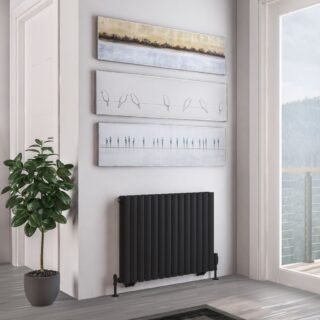 Eastbrook Tunstall Double Designer Radiator - Matt Black - Image 5