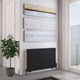 Eastbrook Tunstall Double Designer Radiator - Matt Black - Image 6