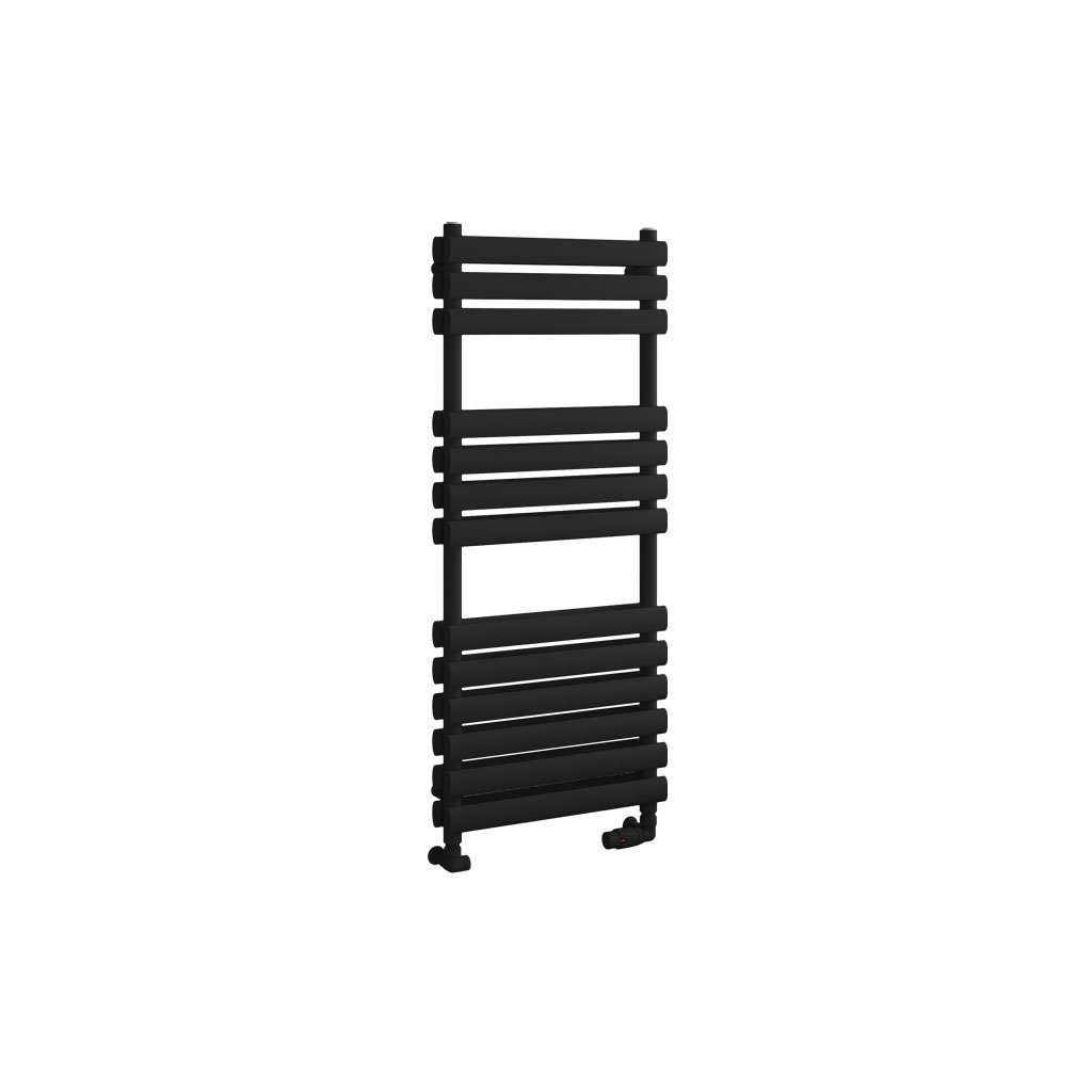 Eastbrook Tunstall Double Designer Heated Towel Rail – Matt Black - 1200mm x 500mm