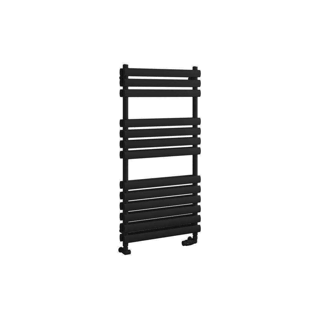Eastbrook Tunstall Double Designer Heated Towel Rail – Matt Black - 1200mm x 600mm
