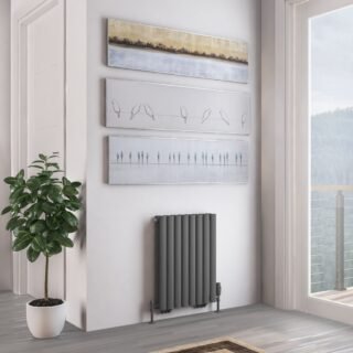 Eastbrook Tunstall Double Designer Radiator - Matt Anthracite - Image 2