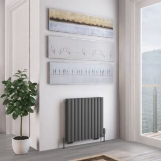 Eastbrook Tunstall Double Designer Radiator - Matt Anthracite - Image 3