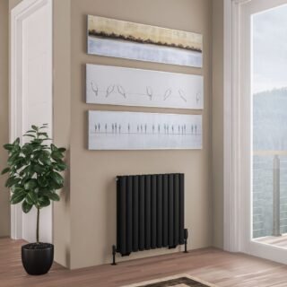 Eastbrook Tunstall Double Designer Radiator - Matt Black - Image 4