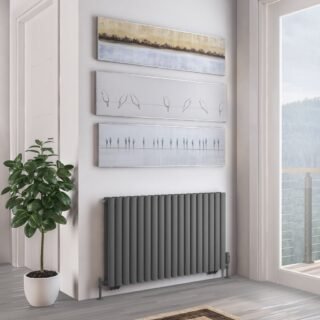 Eastbrook Tunstall Double Designer Radiator - Matt Anthracite - Image 4