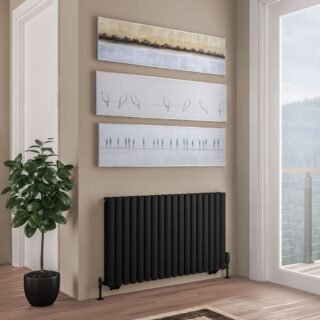 Eastbrook Tunstall Double Designer Radiator - Matt Black - Image 7