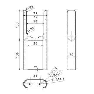 Eastbrook Rivassa 2 Column Radiator Feet Pair - Matt Black - Image 2