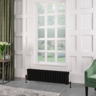Eastbrook Rivassa 3 Column Radiator - Matt Black - Image 2