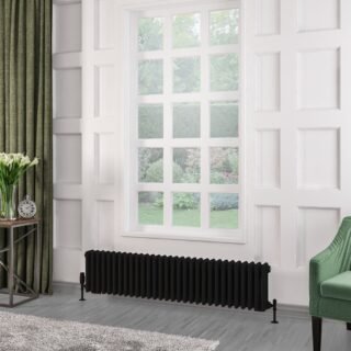 Eastbrook Rivassa 3 Column Radiator - Matt Black - Image 3