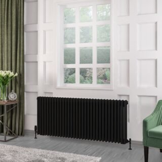 Eastbrook Rivassa 3 Column Radiator - Matt Black - Image 12