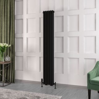 Eastbrook Rivassa 3 Column Radiator - Matt Black - Image 13