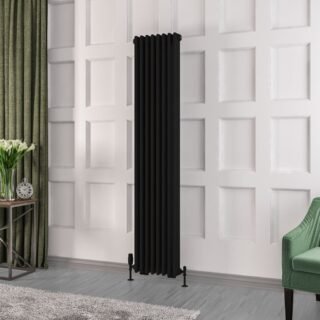 Eastbrook Rivassa 3 Column Radiator - Matt Black - Image 14