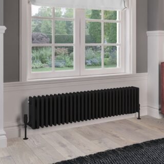 Eastbrook Rivassa 4 Column Radiator - Matt Black - Image 3