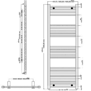 Eastbrook Wingrave Straight Heated Towel Rail - Chrome - Image 6