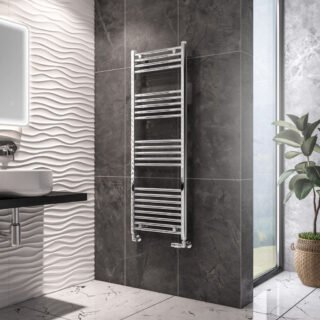 Eastbrook Wingrave Straight Heated Towel Rail - Chrome - Image 3
